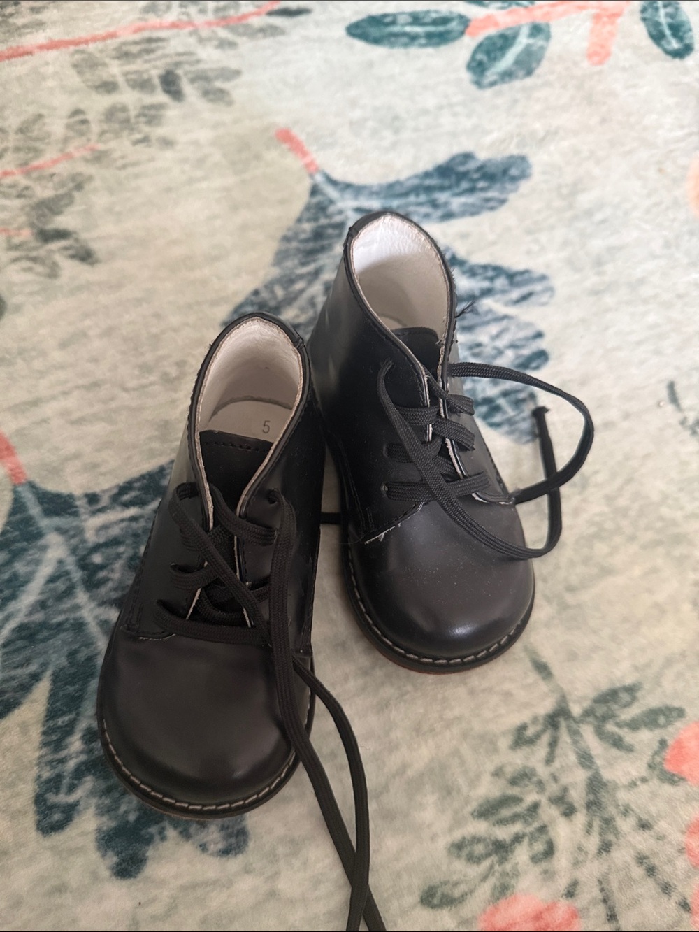 Leather lace up boots
